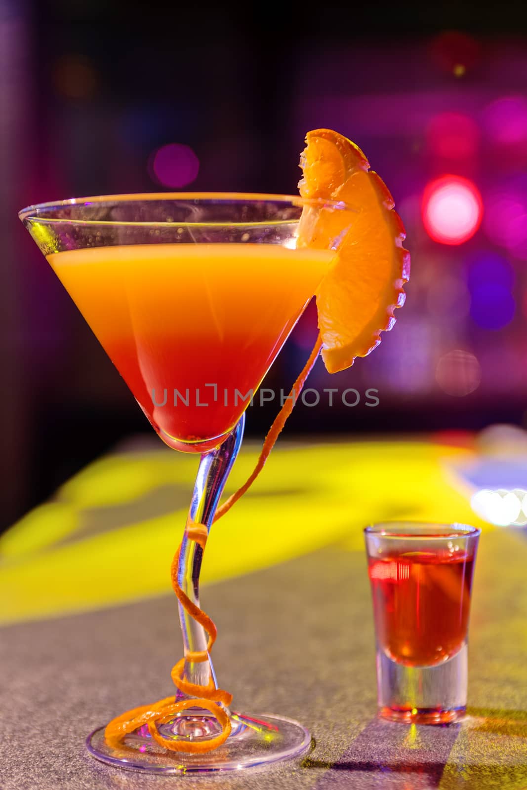 cocktail at bar by vladimirnenezic