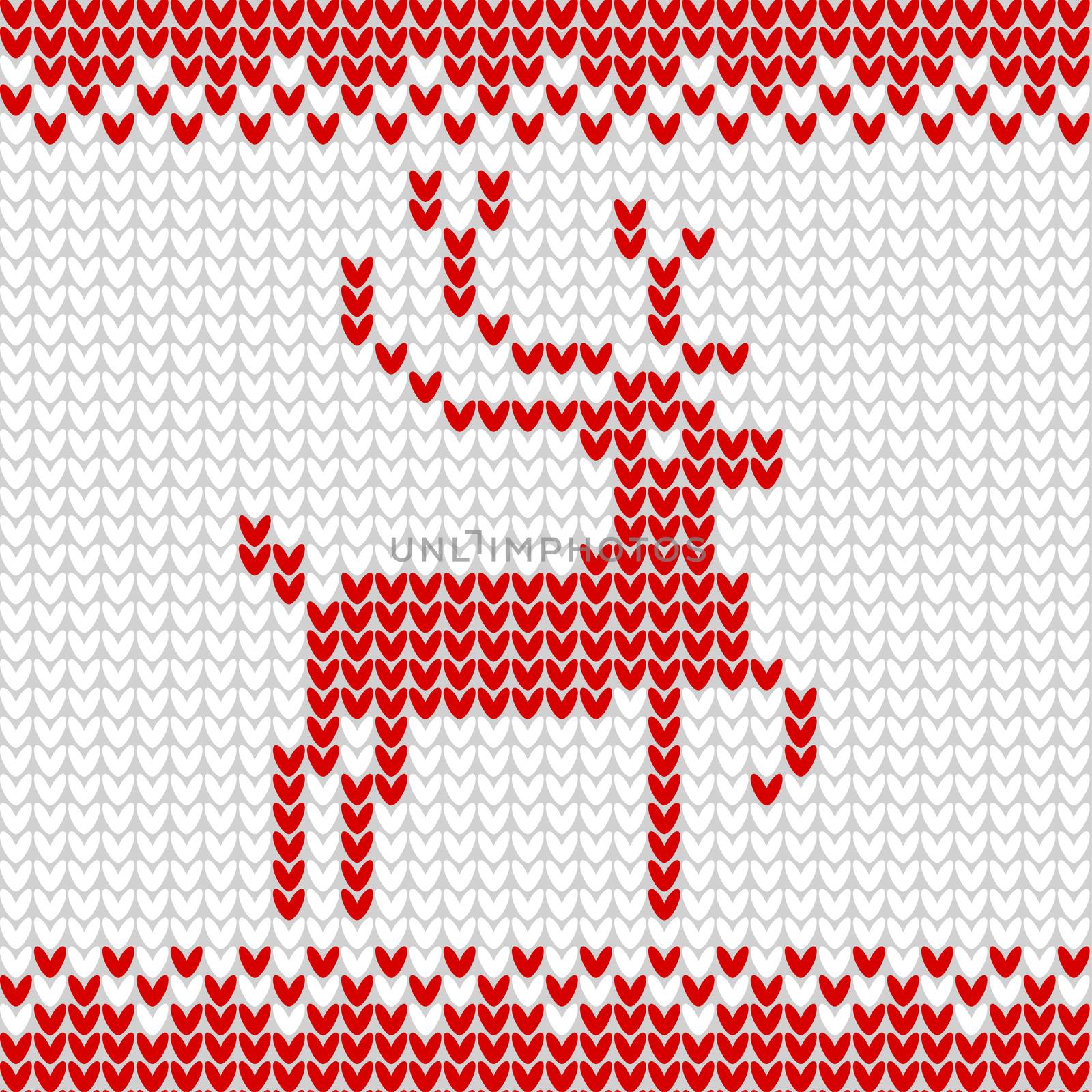 Knitted realistic seamless pattern of white color. by Elena_Garder