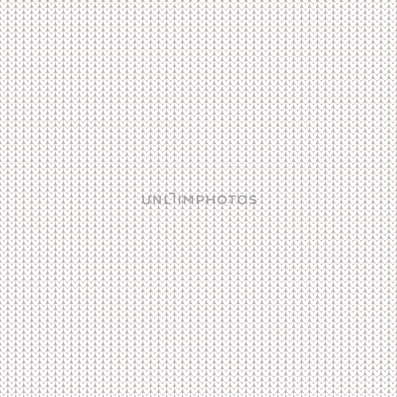 Knitted realistic seamless pattern of white color. Knit texture.