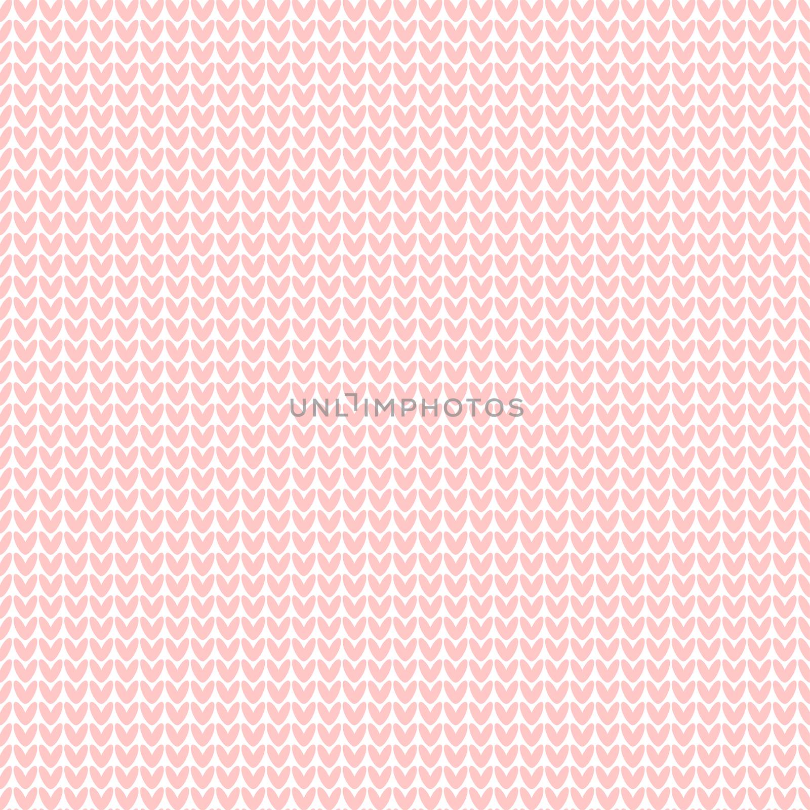 Knitted realistic seamless pattern of pink color. Knit texture.