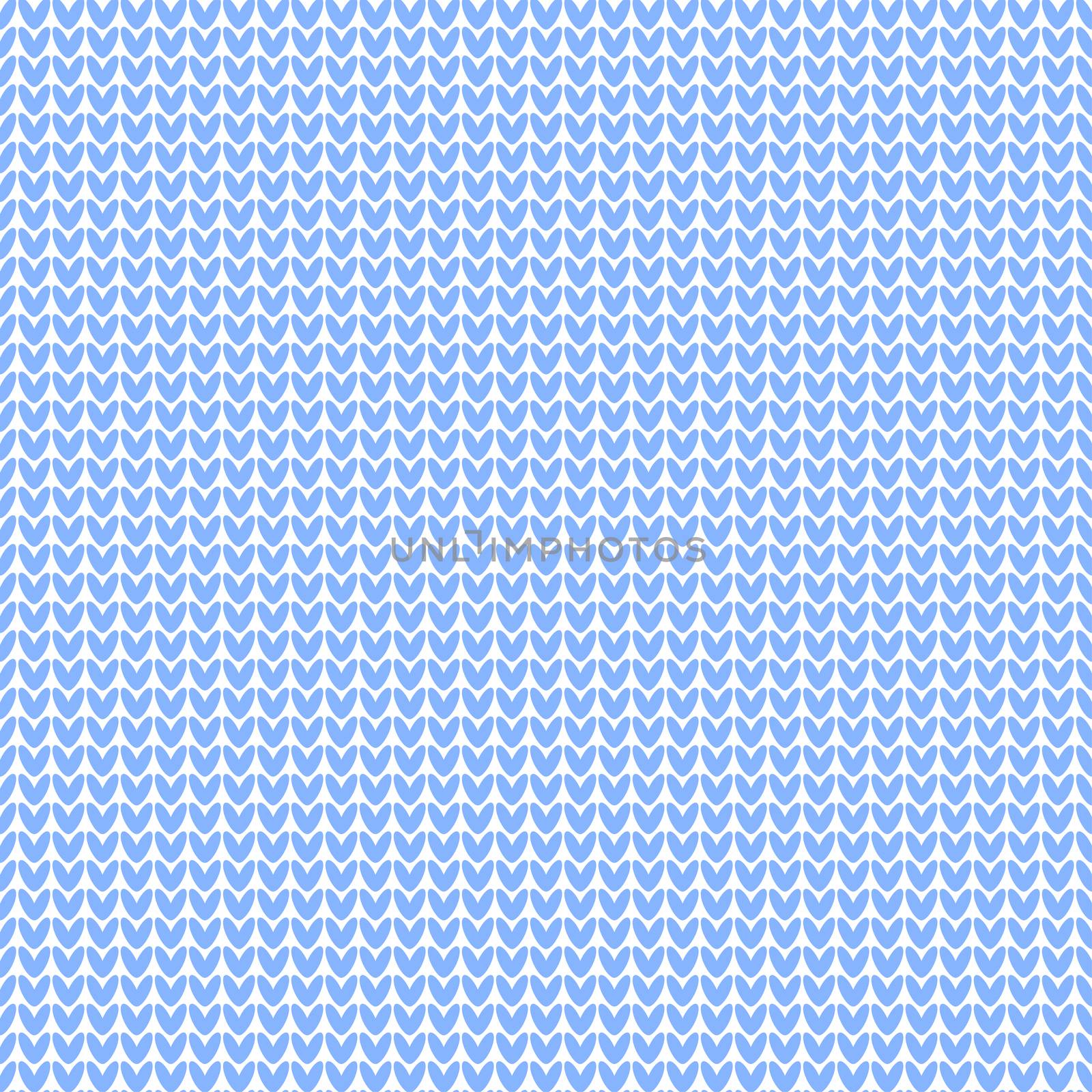 Knitted realistic seamless pattern of blue color. Knit texture.