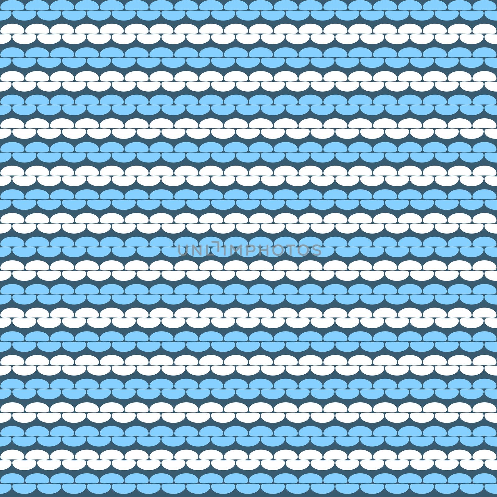 Seamless knitted background. Knitted realistic seamless pattern of white and blue color. Reverse side.