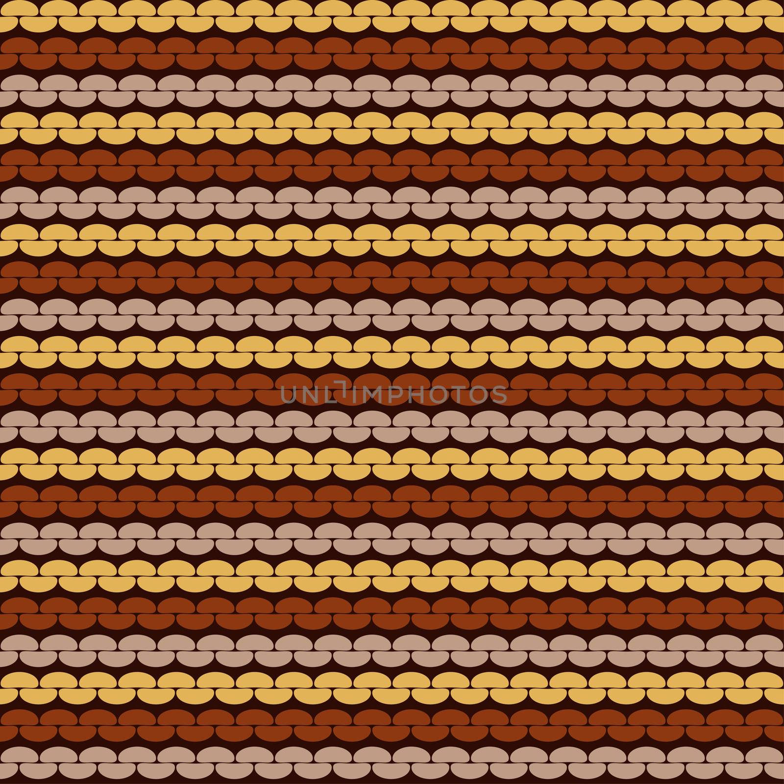 Seamless knitted background. Knitted realistic seamless pattern of brown color. Reverse side.