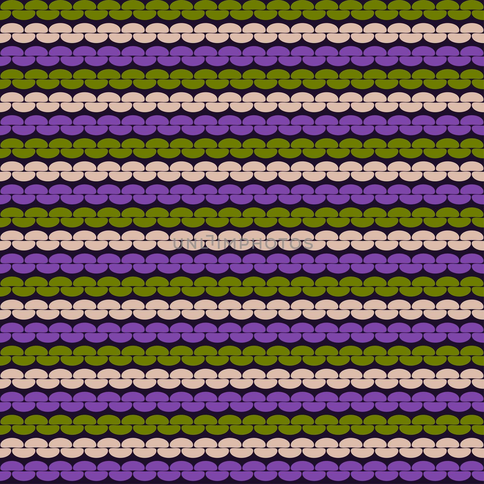 Seamless knitted background. Knitted realistic seamless pattern of purple and white color. Reverse side.