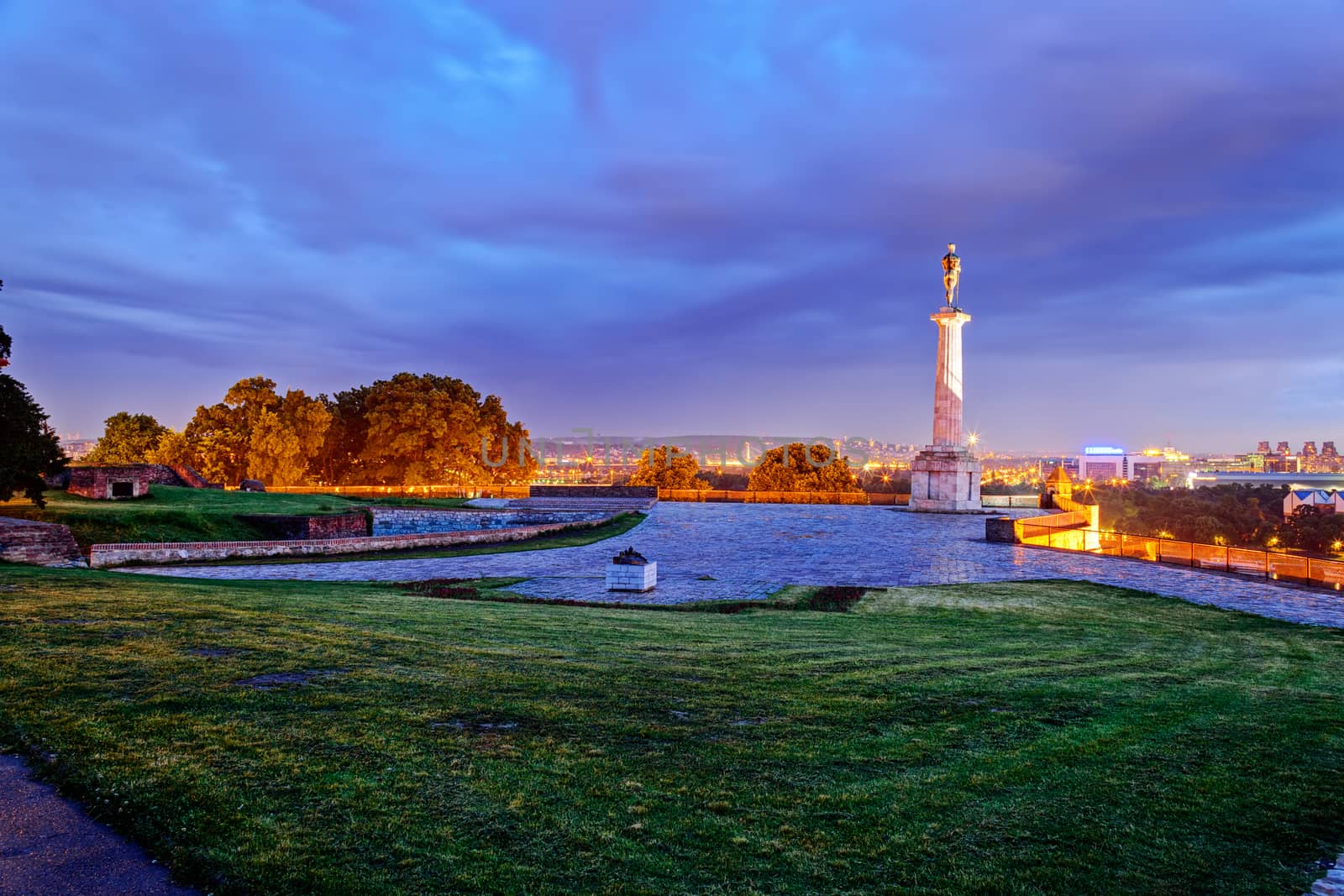 Belgrade fortress at night, Belgrade Serbia