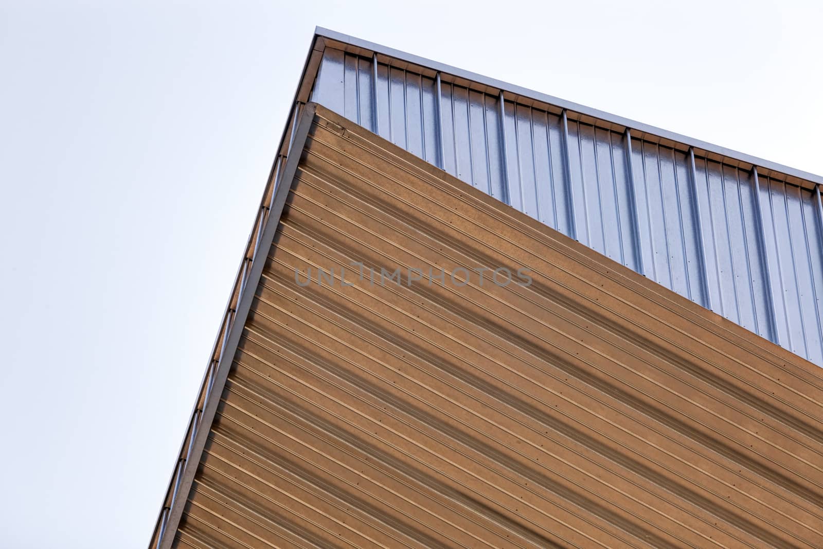 Details of aluminum facade and aluminum panels