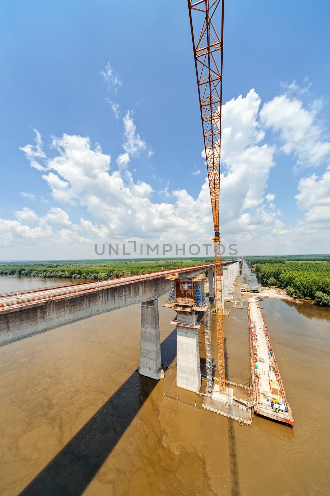 high altitude concrete bridge  by vladimirnenezic