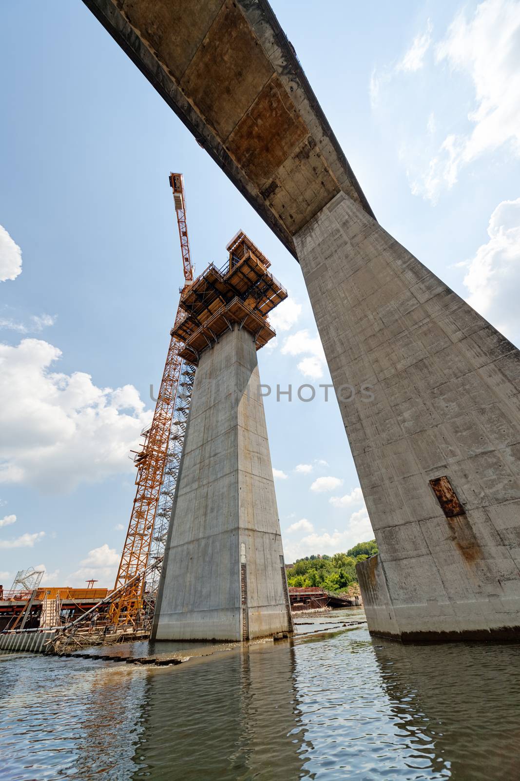 high altitude concrete bridge  by vladimirnenezic