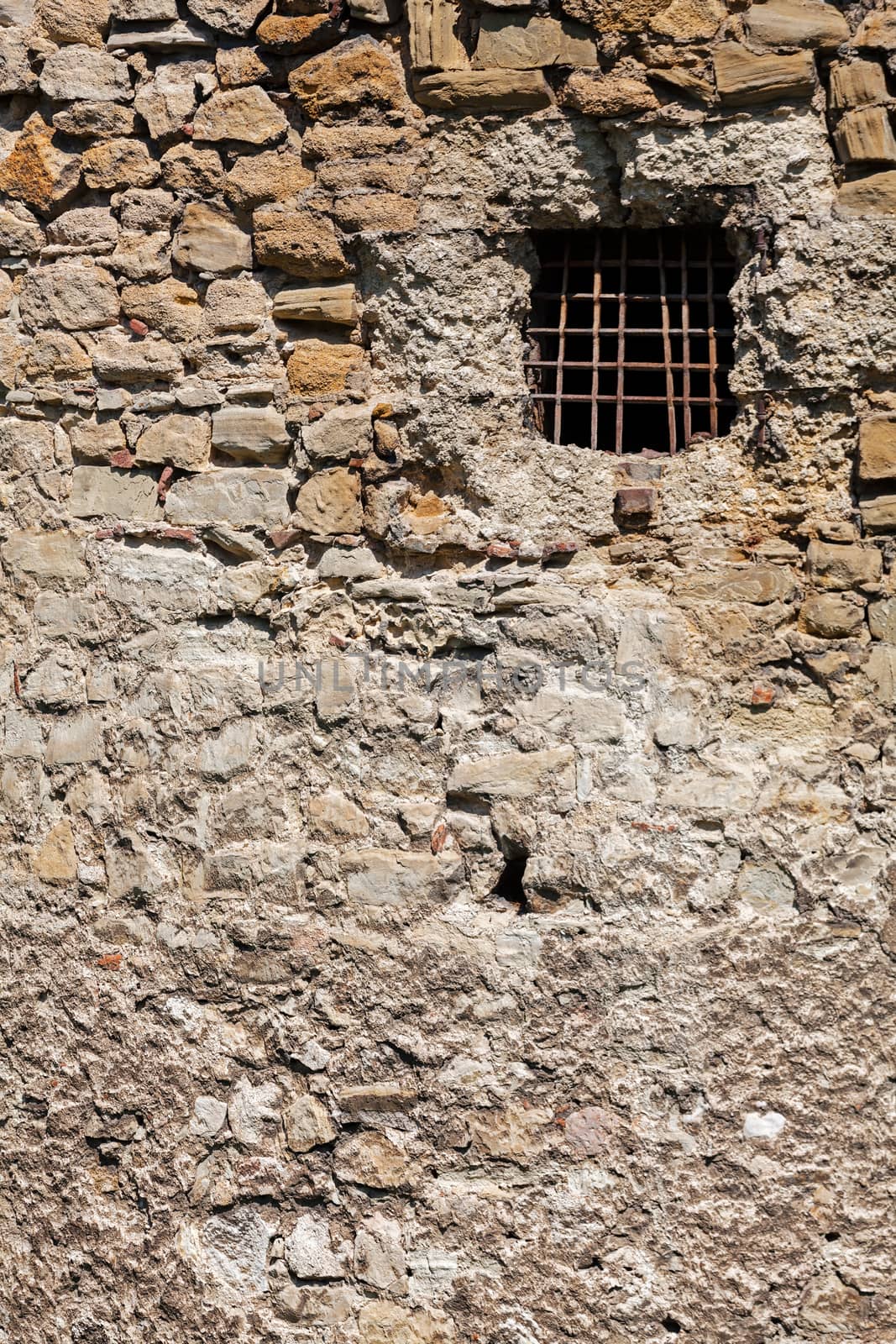 old stone wall at belgrade fortress, belgrade serbia