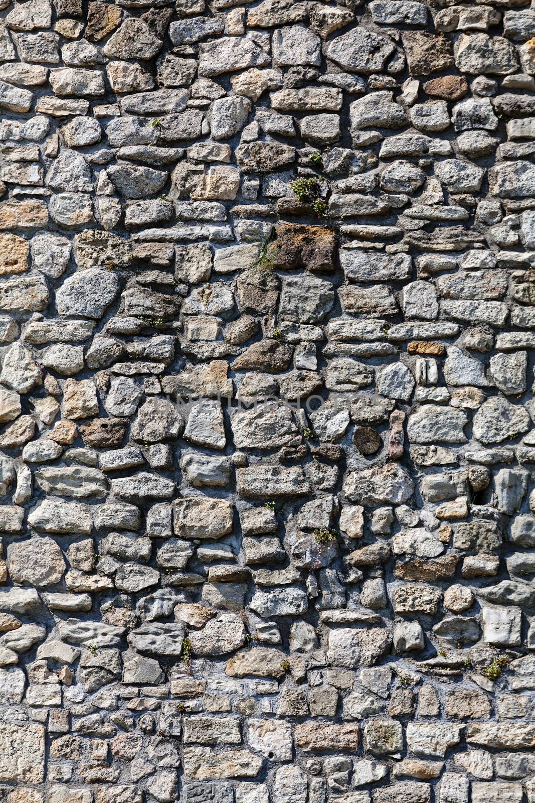 old stone wall at belgrade fortress, belgrade serbia