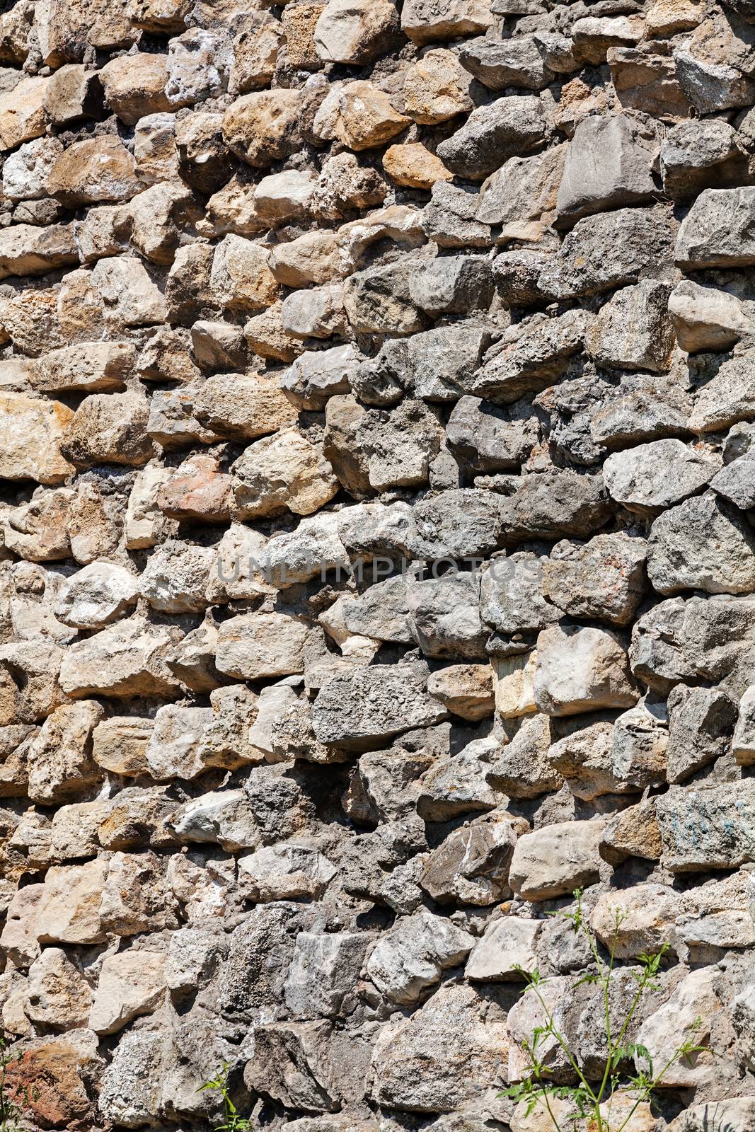 old stone wall at belgrade fortress, belgrade serbia