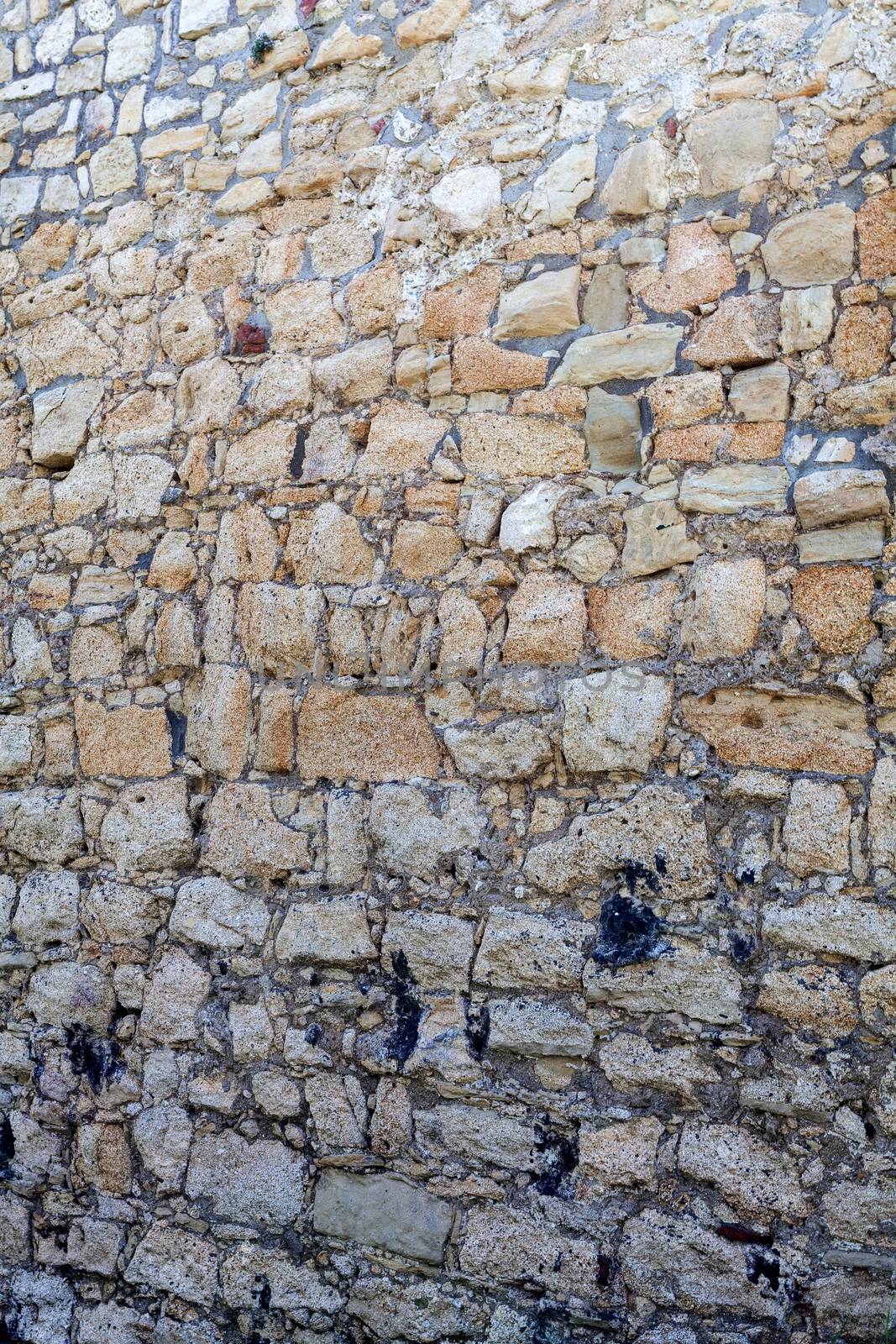 old stone wall at belgrade fortress, belgrade serbia