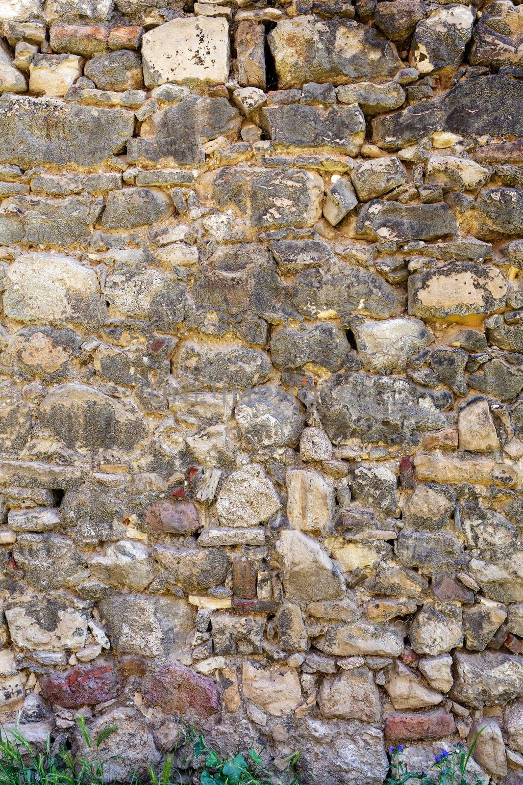 old stone wall at belgrade fortress, belgrade serbia