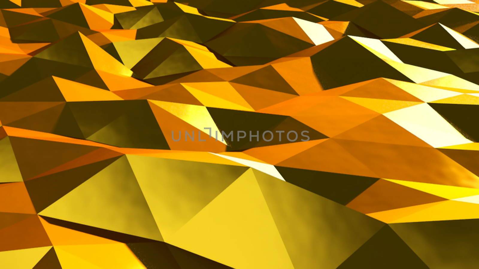 Abstract gold triangular crystalline background animation by nolimit046