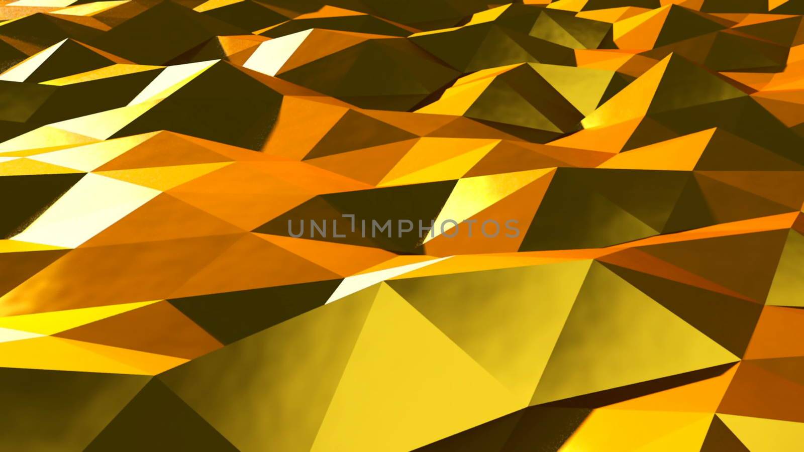 Abstract gold triangular crystalline background animation by nolimit046