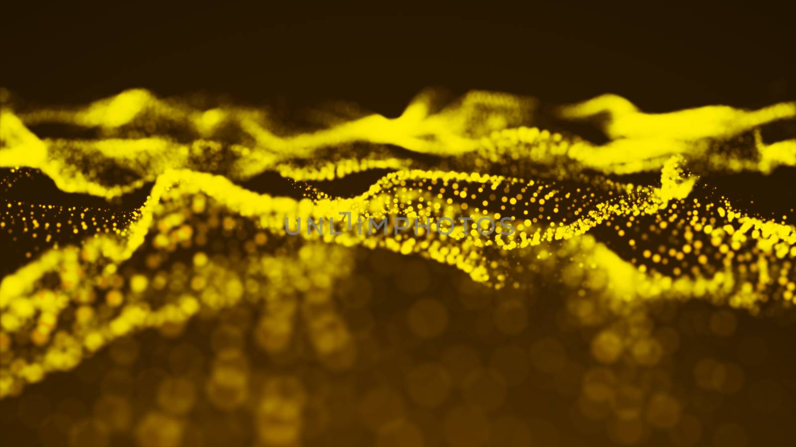 Luxurious gold sparkling particles wave background. by nolimit046