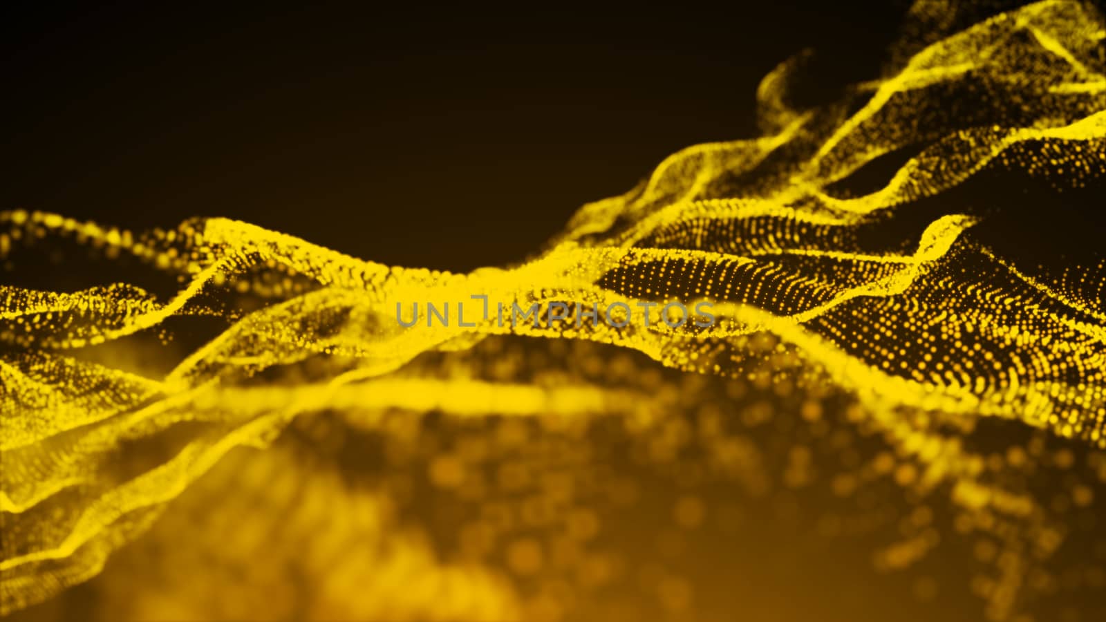 Luxurious gold sparkling particles wave background. by nolimit046