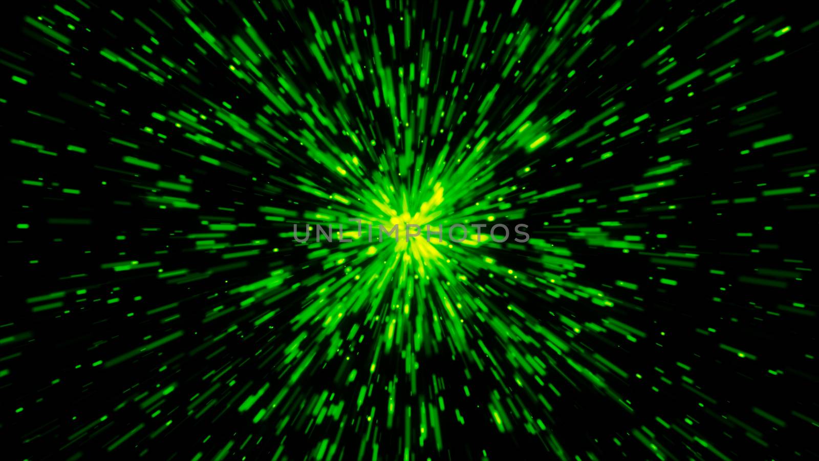 Abstract background with Hyperspace Travel. 3d rendering