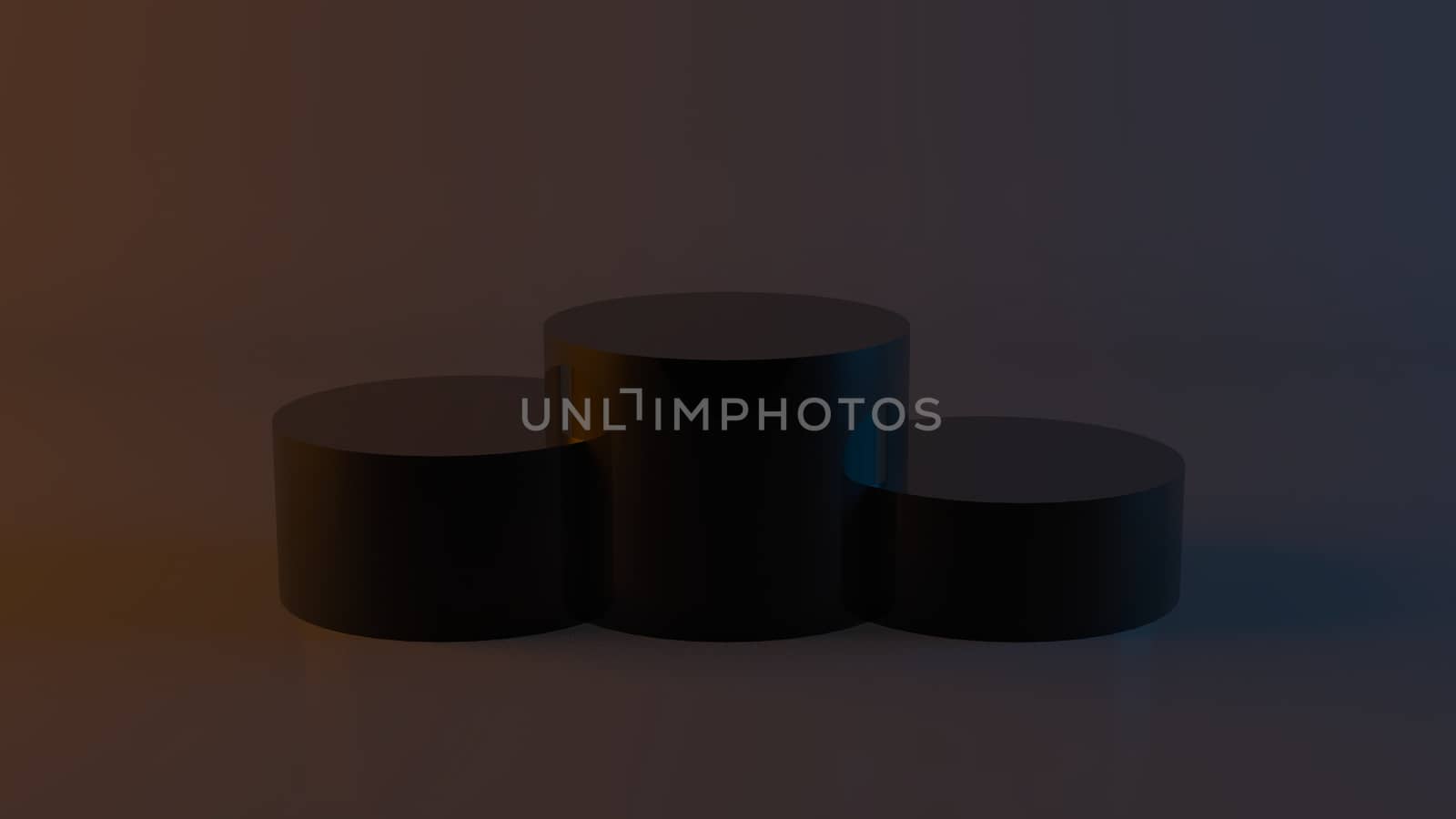 Abstract background with winner podium. Digital dark theme by nolimit046