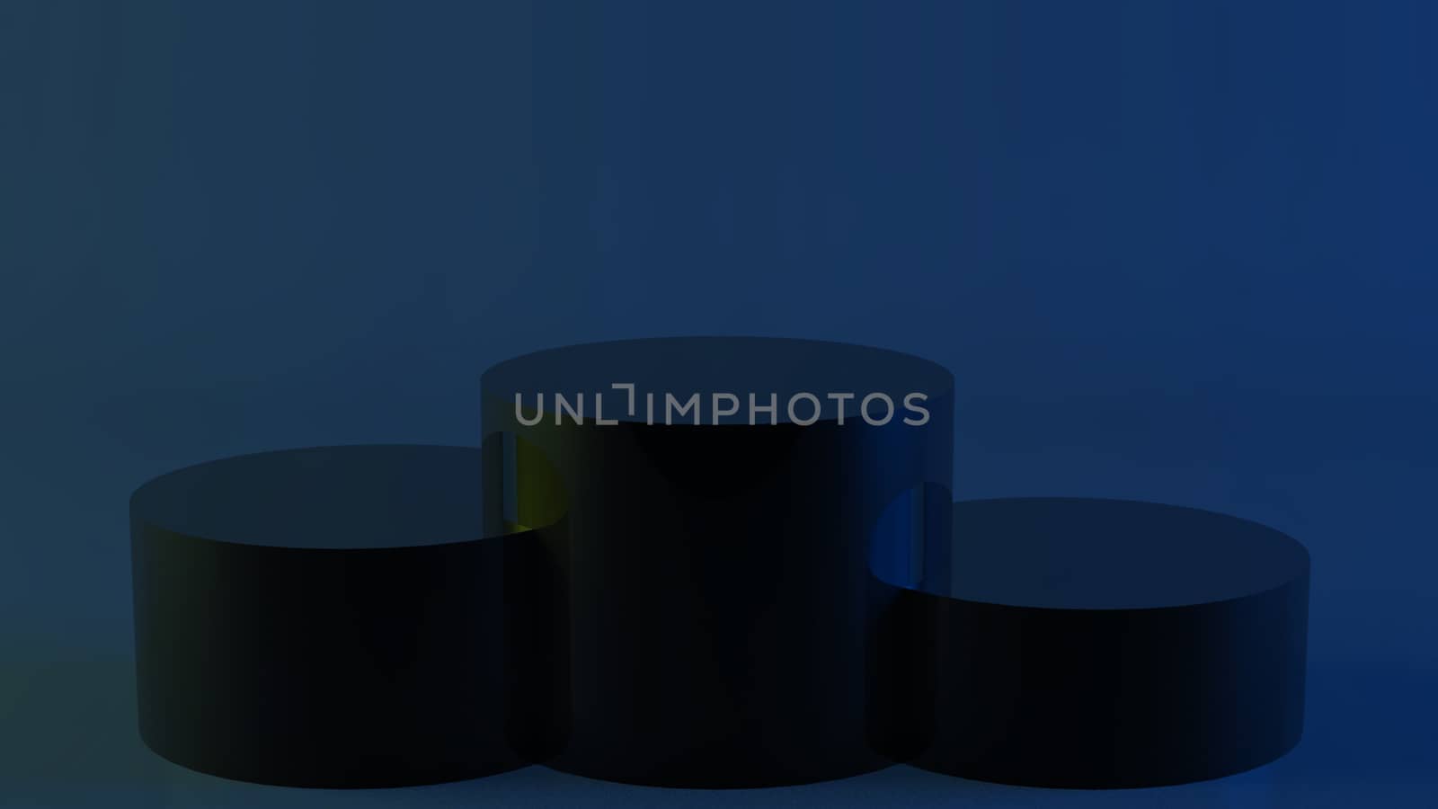 Abstract background with winner podium. Digital dark theme by nolimit046