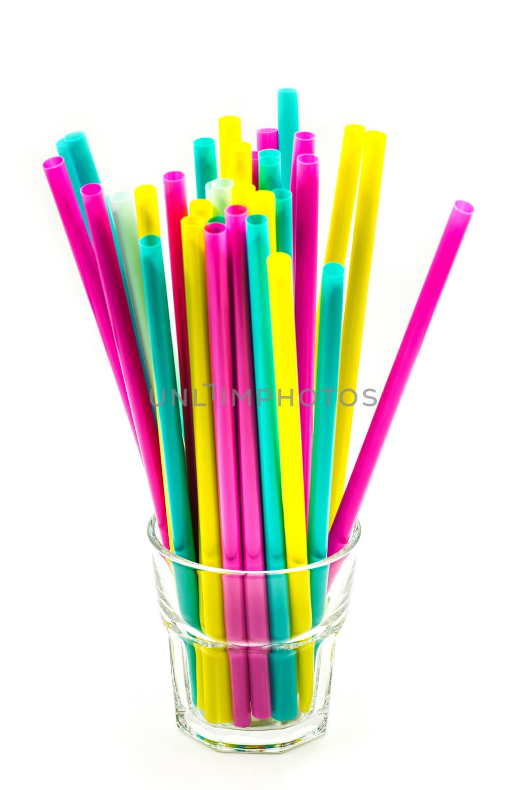 sipping straws on the white background by Desperada