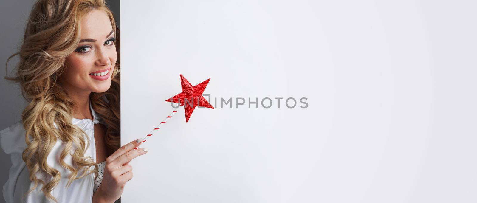 Woman with star shaped magic wand by Yellowj