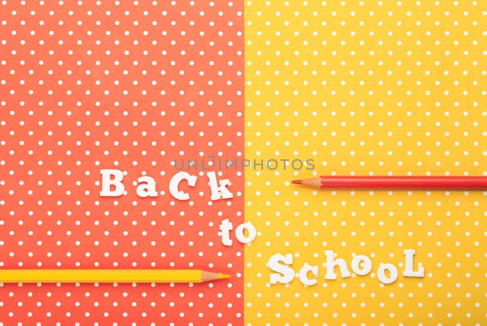 Back to school colorful topped background