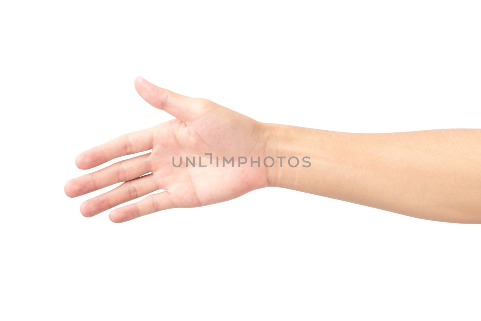 Man arm on white background, health care and medical concept by pt.pongsak@gmail.com
