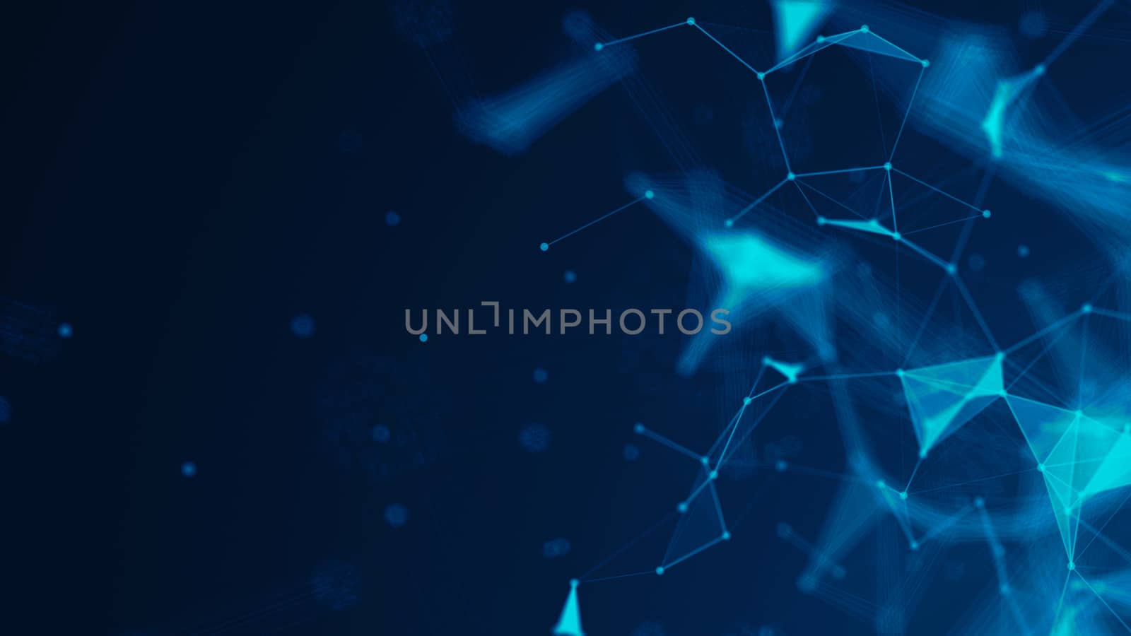 Abstract Polygonal Space Background with Connecting Dots and Lines by nolimit046