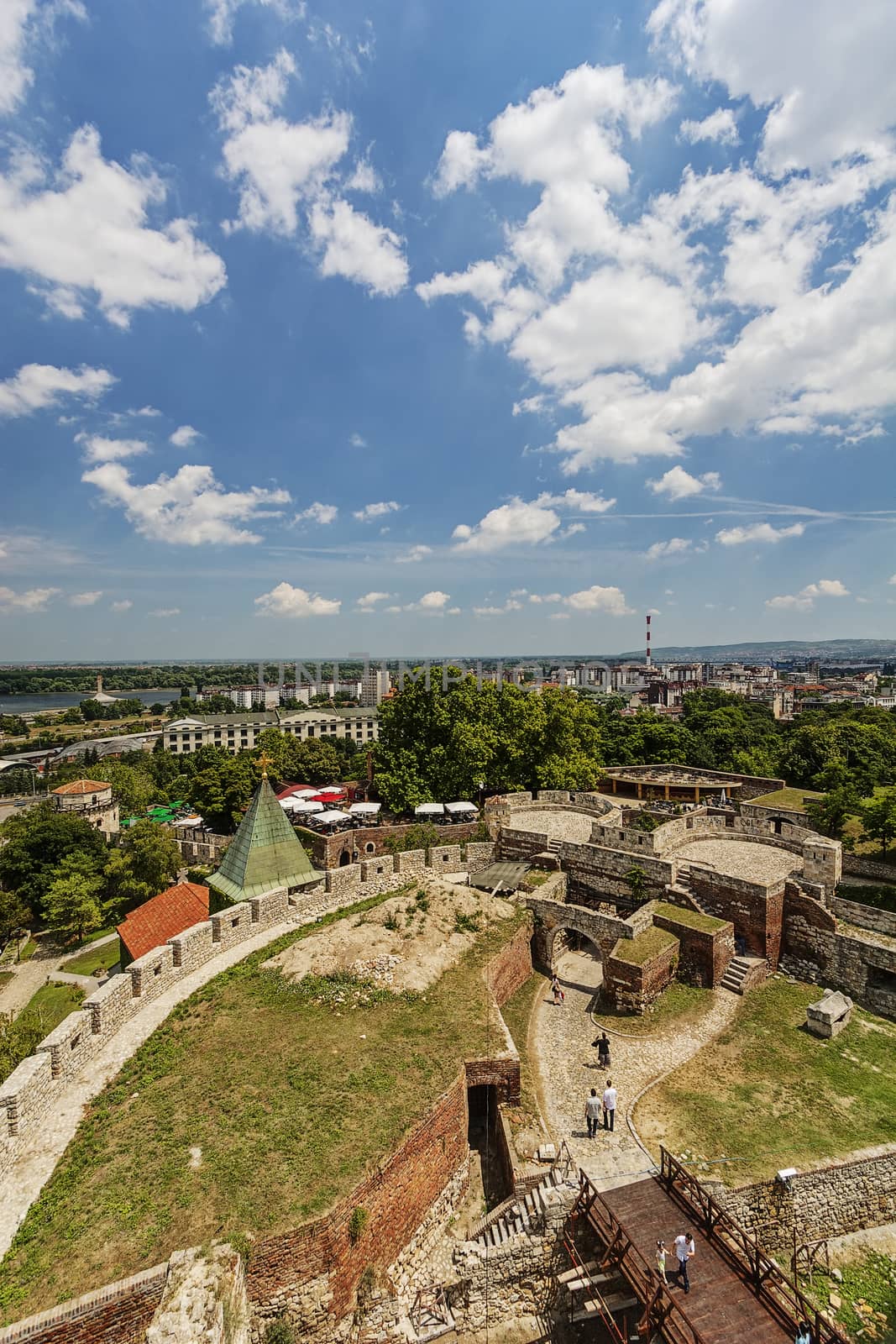 Belgrade fortress and panorama view, Belgrade Serbia