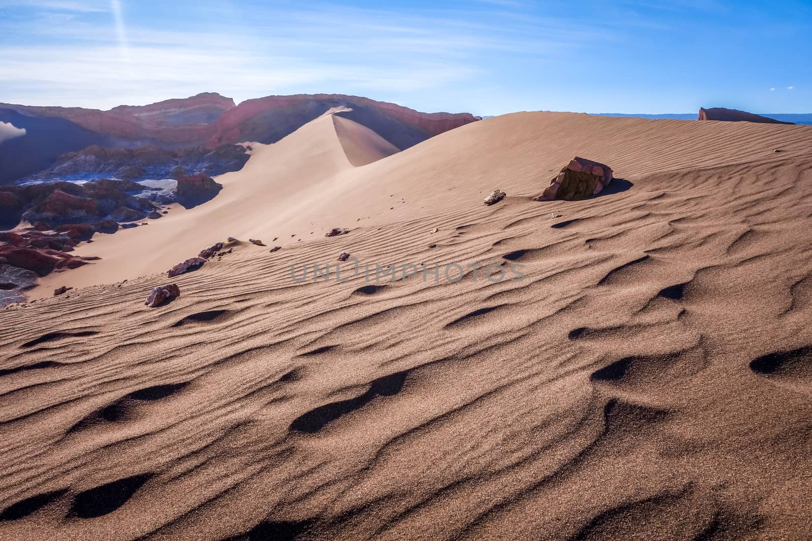 Sand dunes in Valle de la Luna, San Pedro de Atacama, Chile by daboost