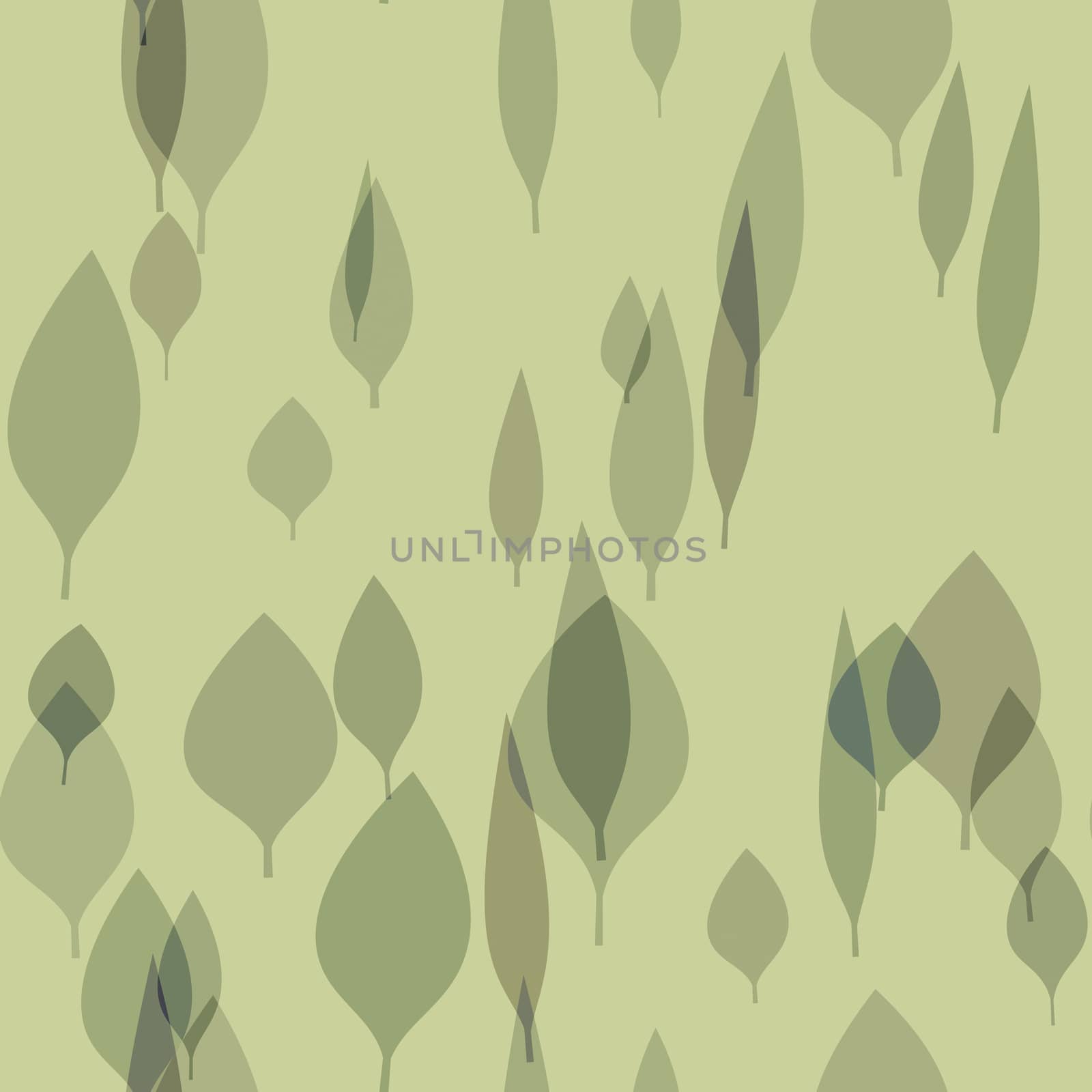 seamless stylish leafs background by magann