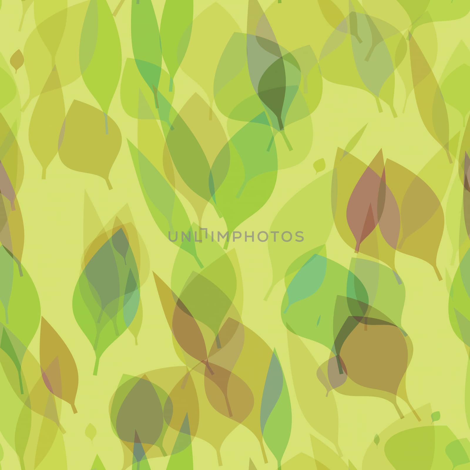 2d illustration of a seamless stylish leafs background