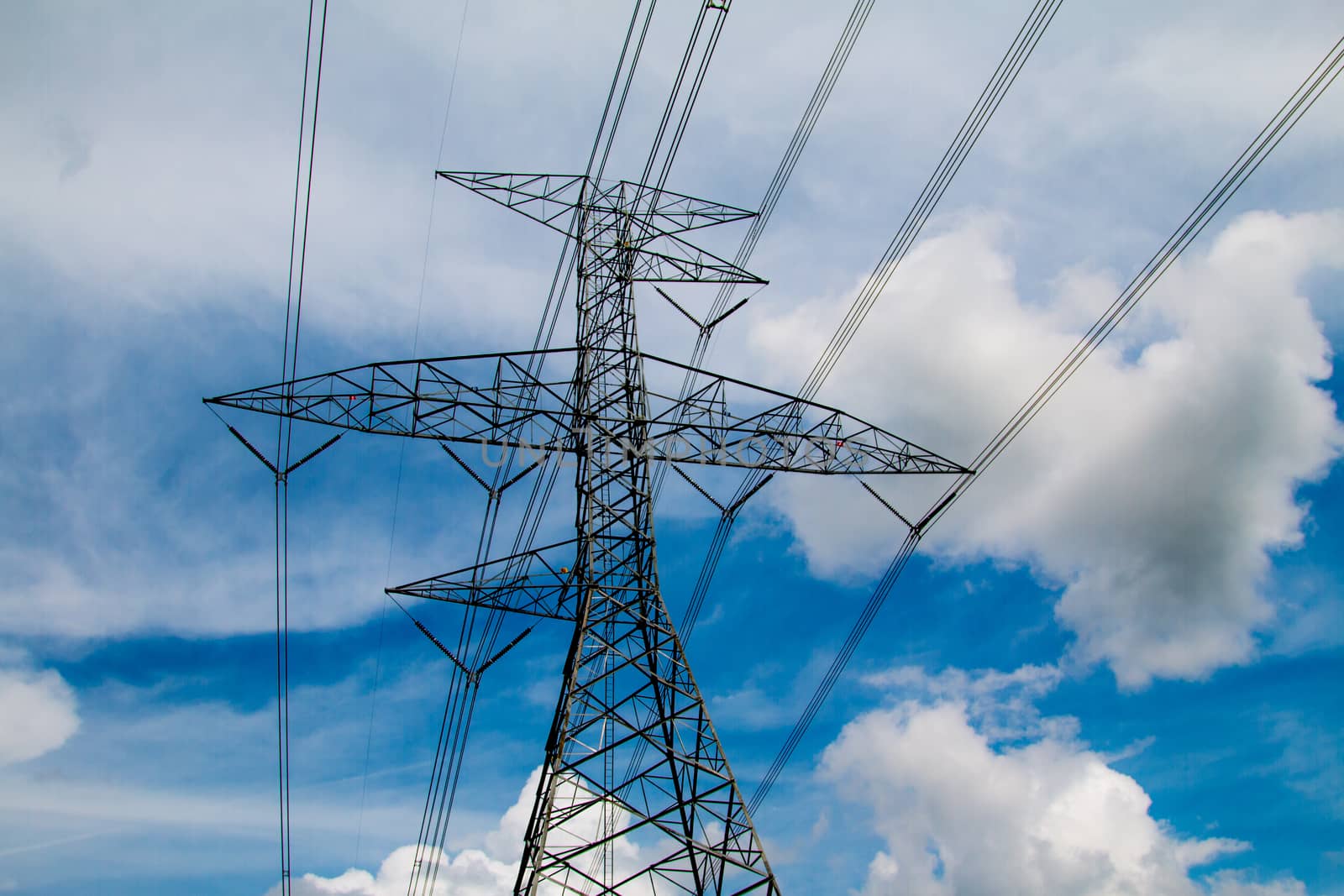 High-voltage power lines in rice fields by N_u_T