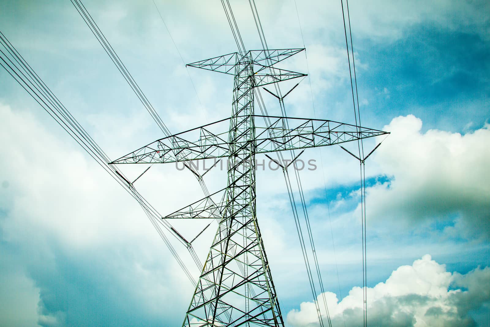 High-voltage power lines in rice fields by N_u_T