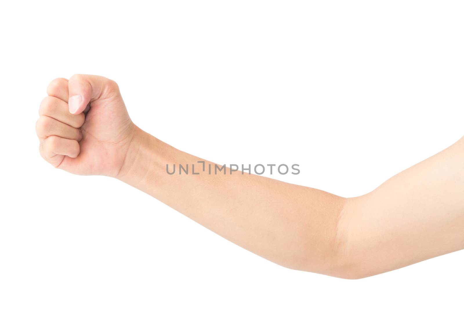 Man arm with blood veins on white background, health care and me by pt.pongsak@gmail.com