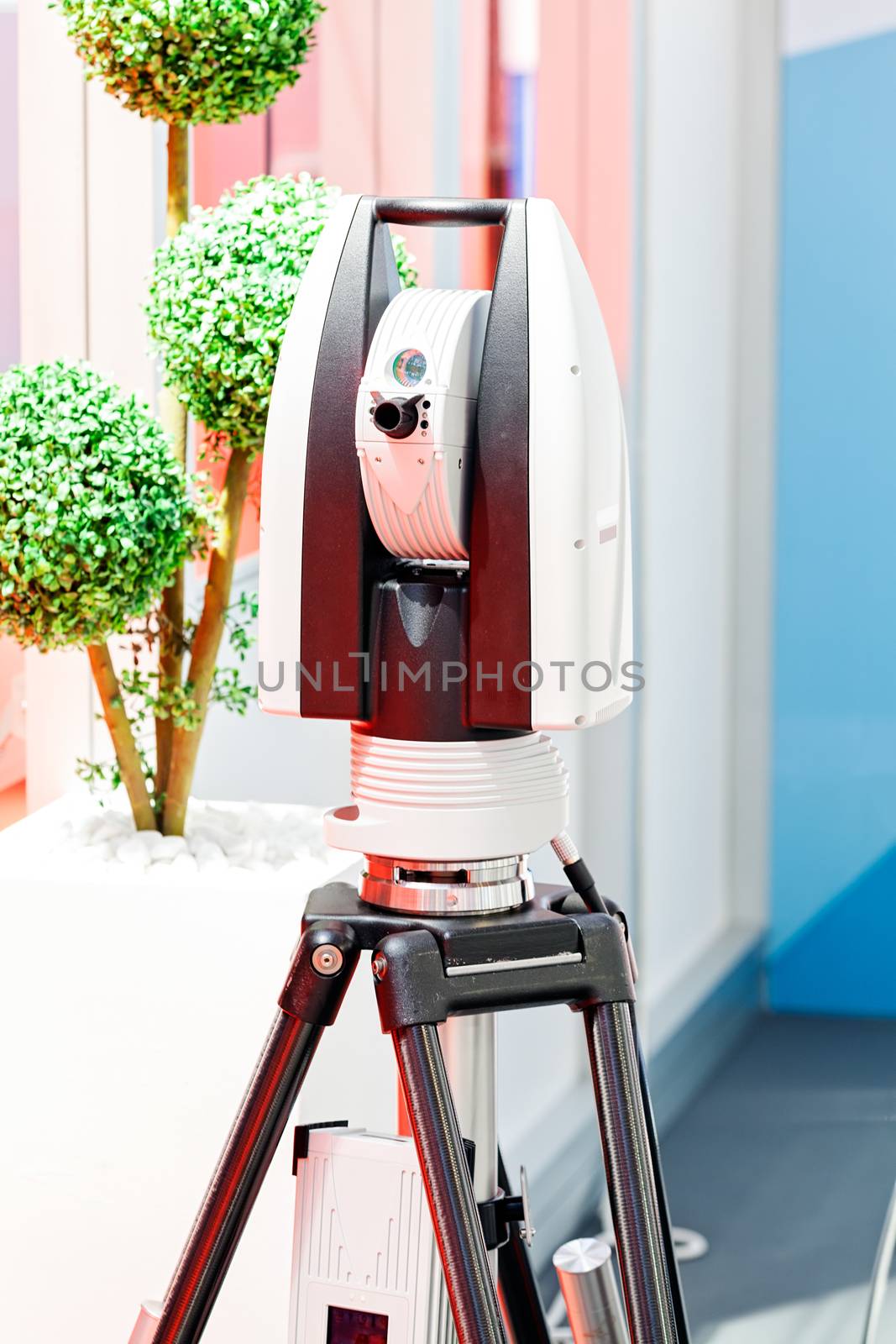 Design of advanced technology engine on the exhibition show; note shallow depth of field