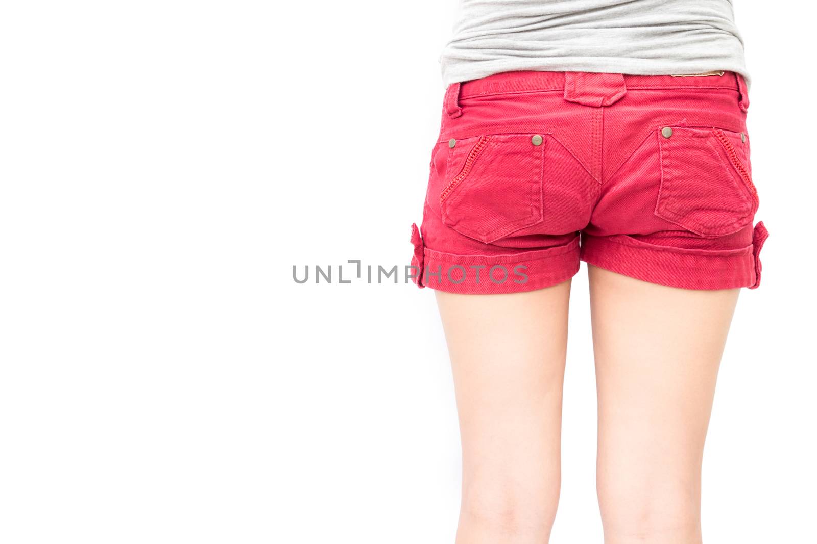 Legs woman on white background for skin care and body beauty pro by pt.pongsak@gmail.com