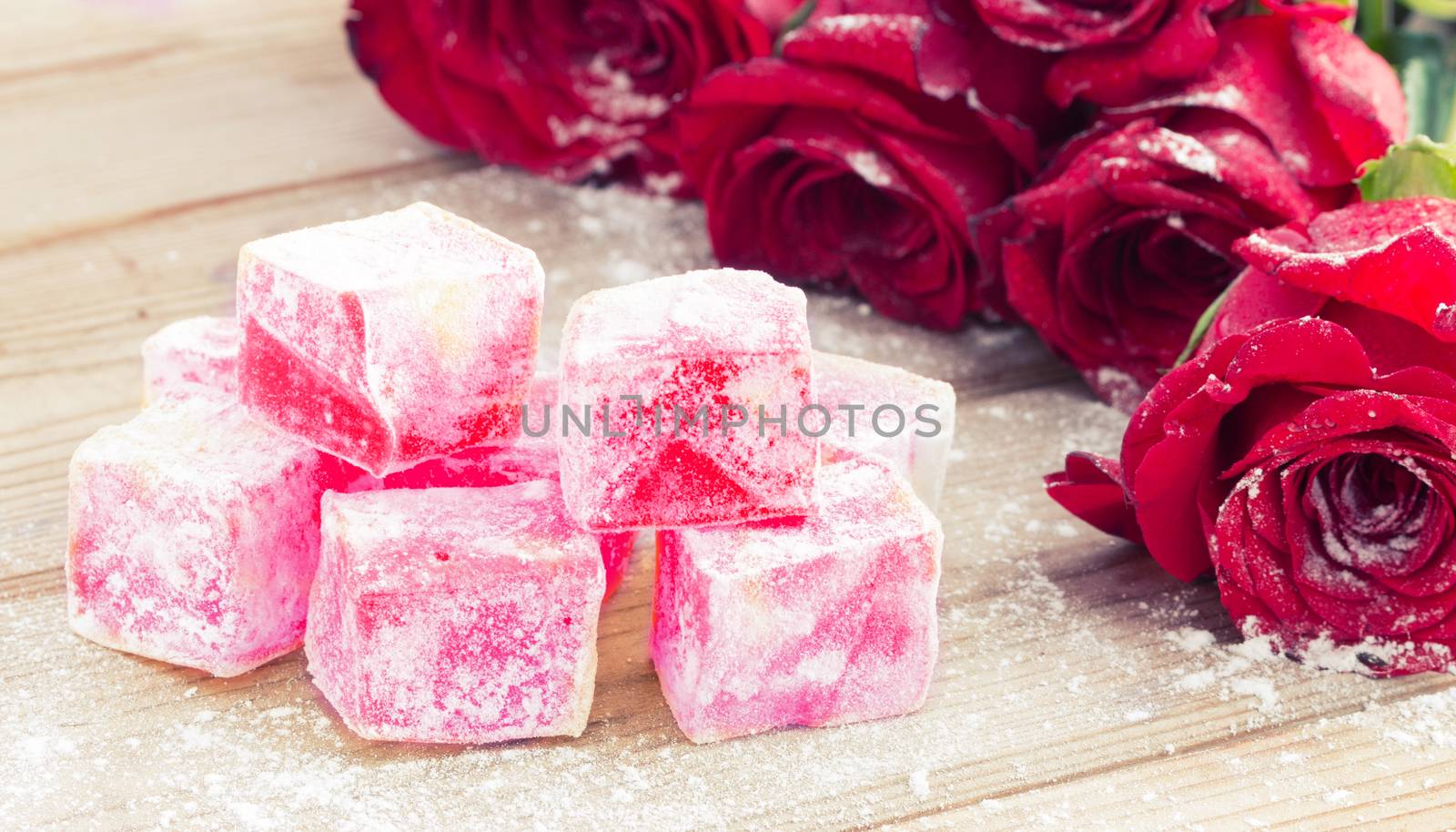 Delicious Turkish Delight with rose flower by liwei12