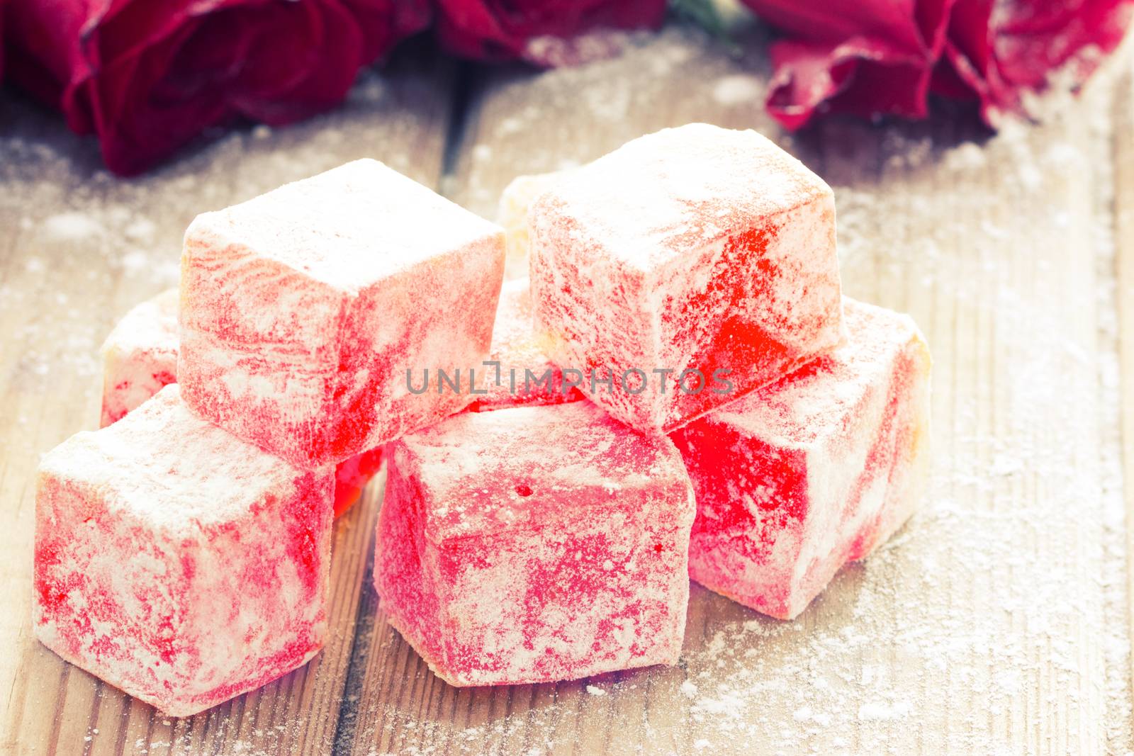 Delicious Turkish Delight with rose flower by liwei12