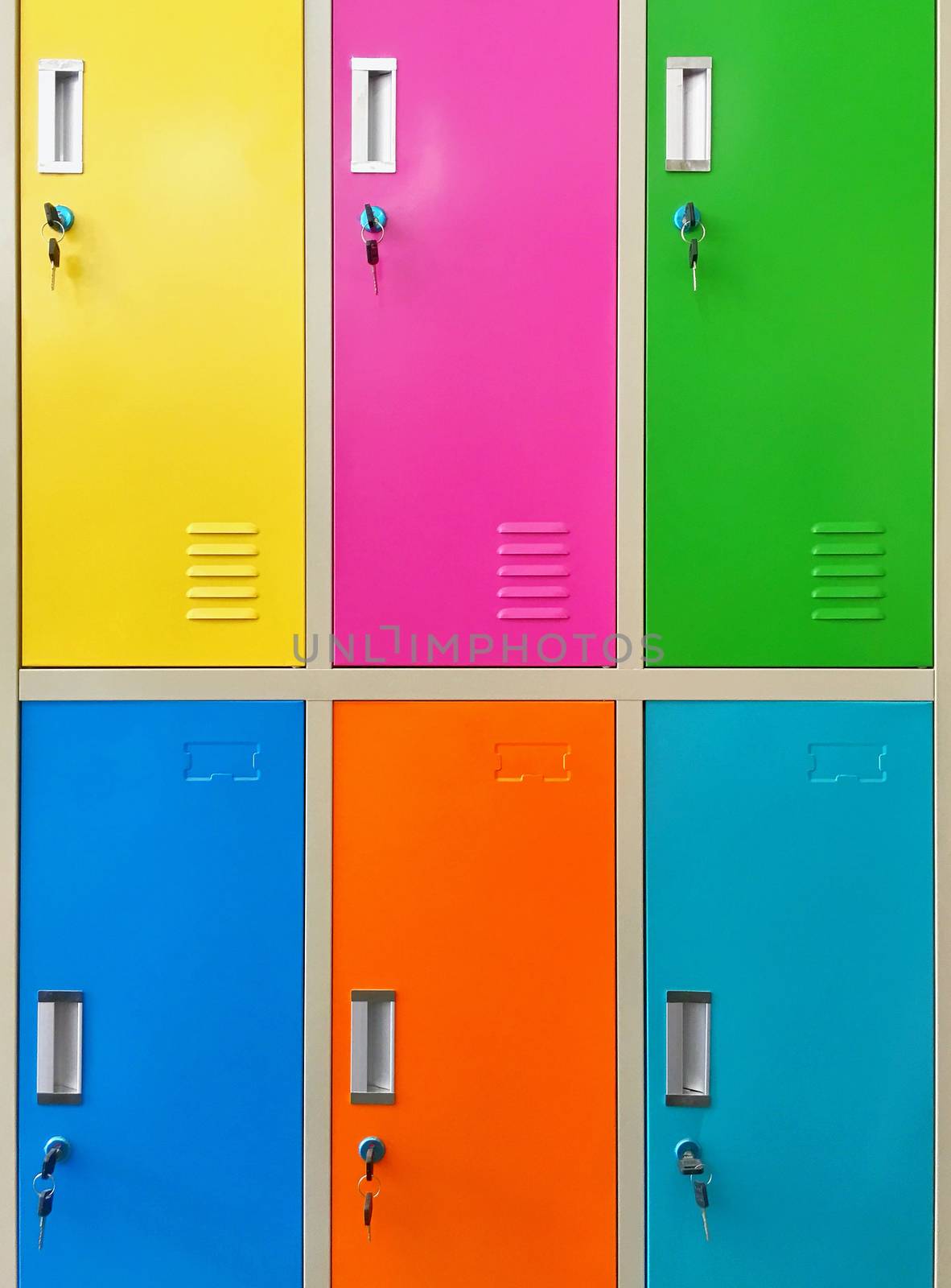 Colourful new lockers
