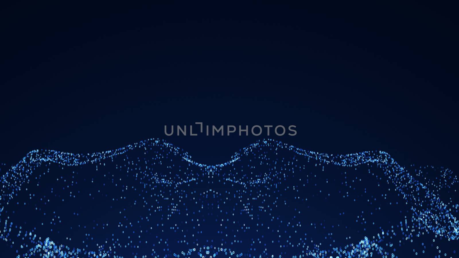 Abstract background with numbers. 3d rendered digital backdrop