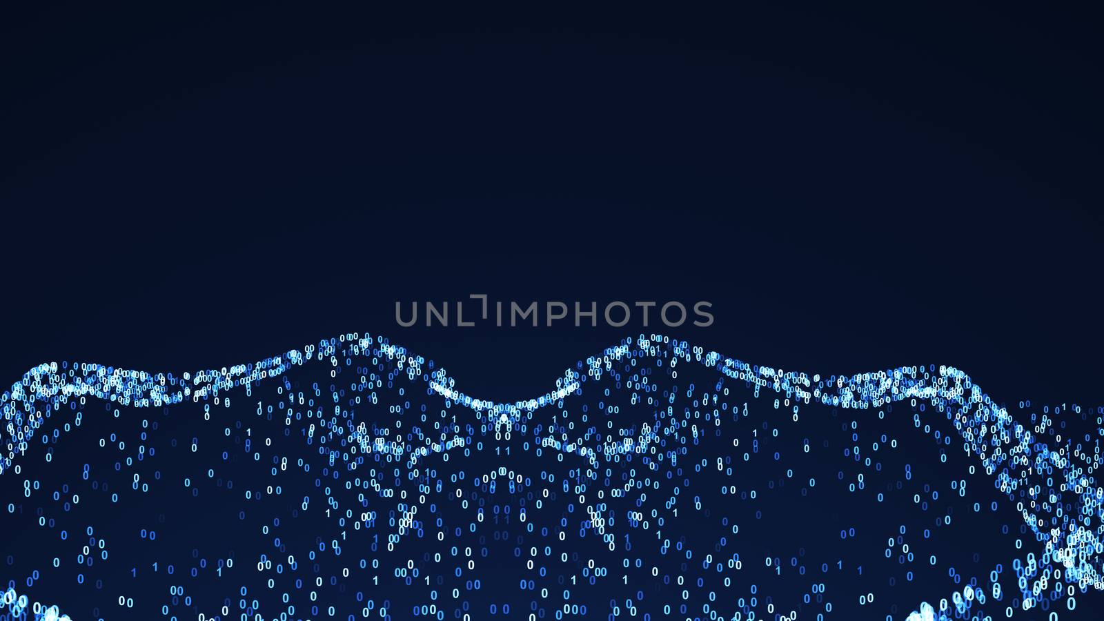 Abstract background with numbers. 3d rendered digital backdrop
