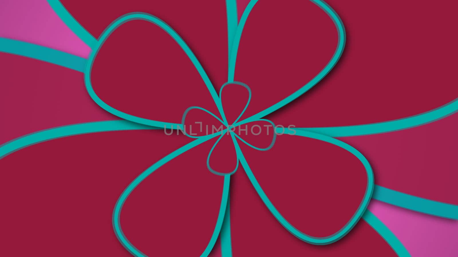 Abstract background with retro flowers. Modern backdrop. 3d rendering
