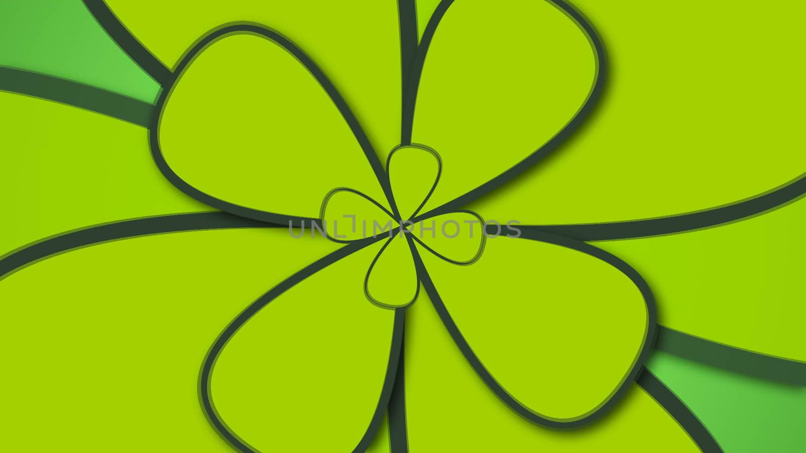 Abstract background with retro flowers. Modern backdrop. 3d rendering