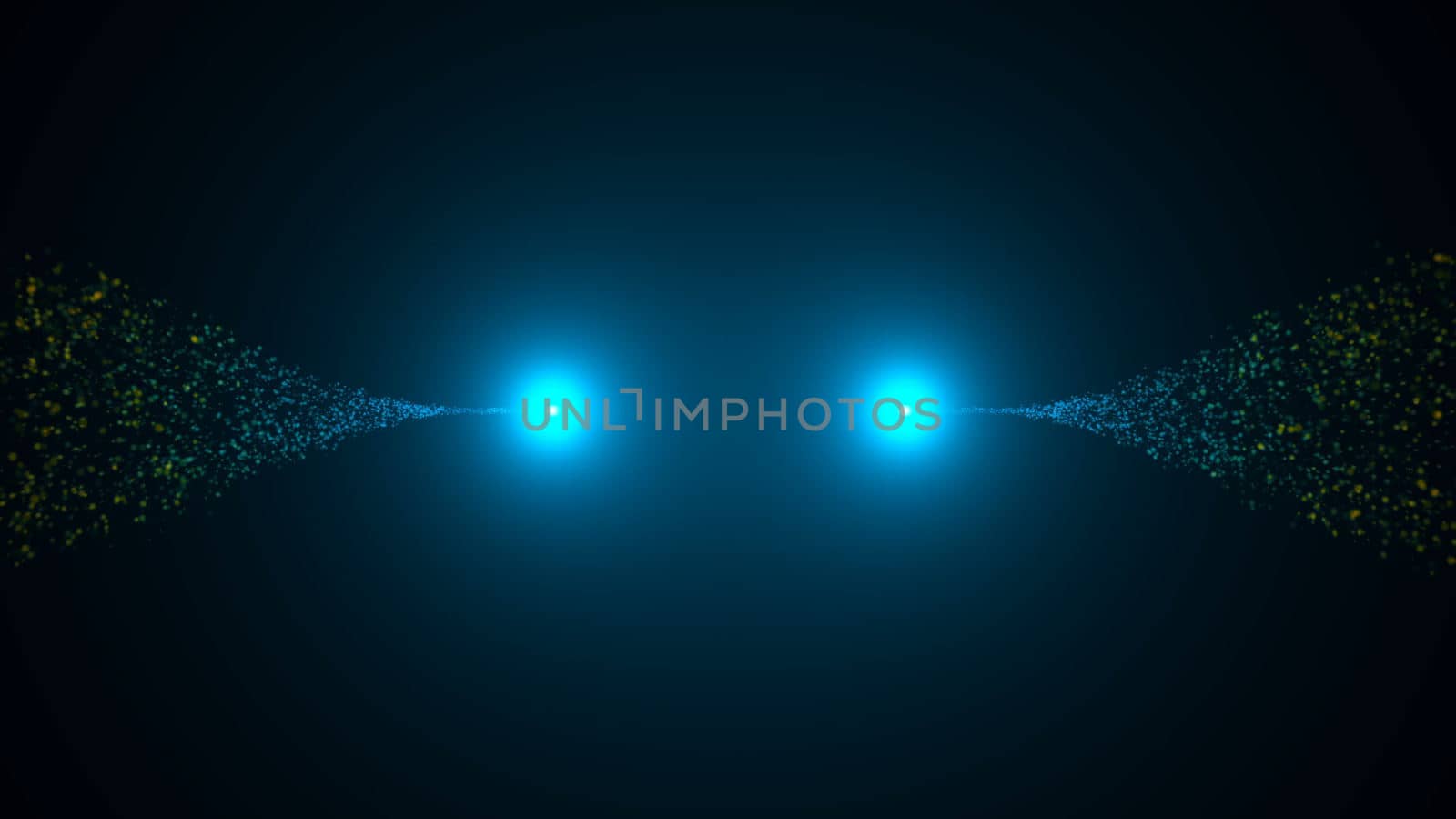 Opening intro. Light, Particles Digital background 3d rendered
