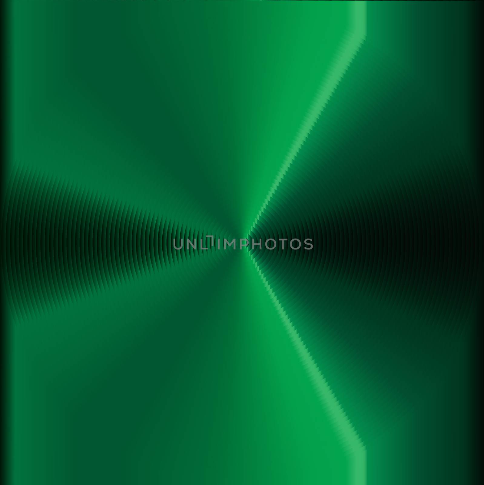 An abstract circles vertigo efect in green