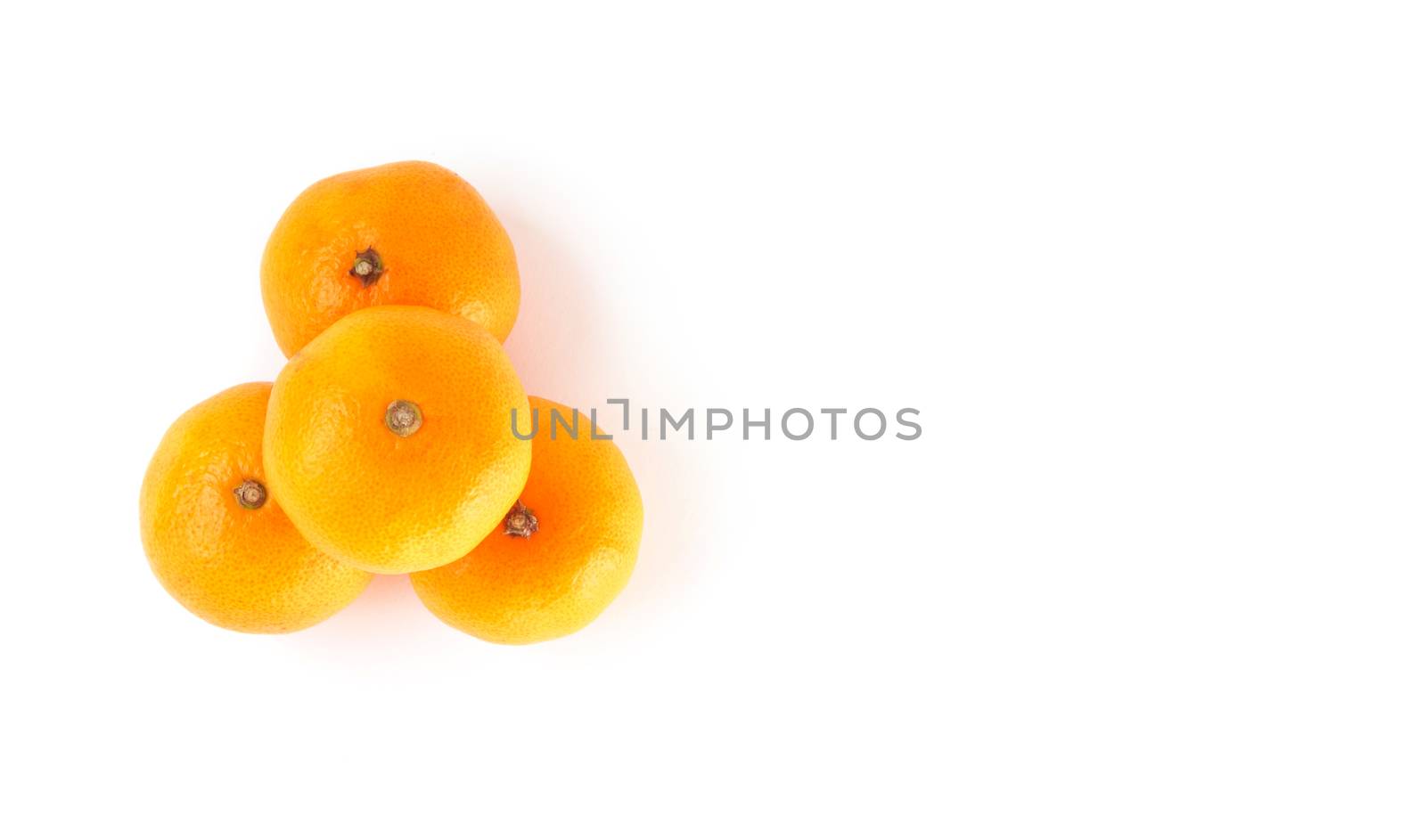 Closeup flesh orange fruit on white background, fruit for health by pt.pongsak@gmail.com