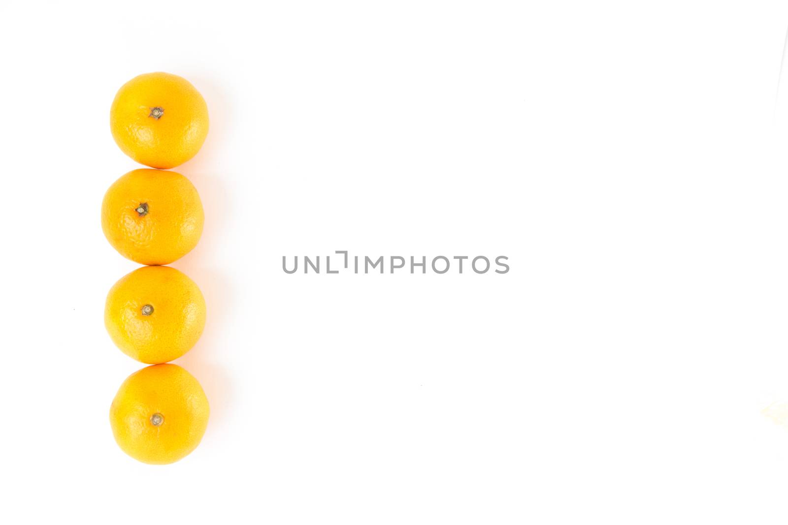 Closeup flesh orange fruit on white background, fruit for healthy care with high vitamin c