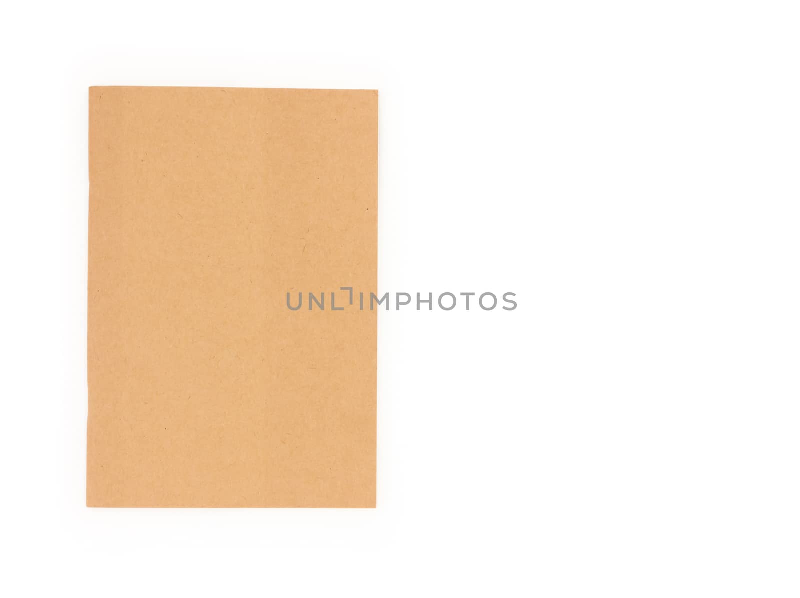 Closeup brown notebook color on white background by pt.pongsak@gmail.com